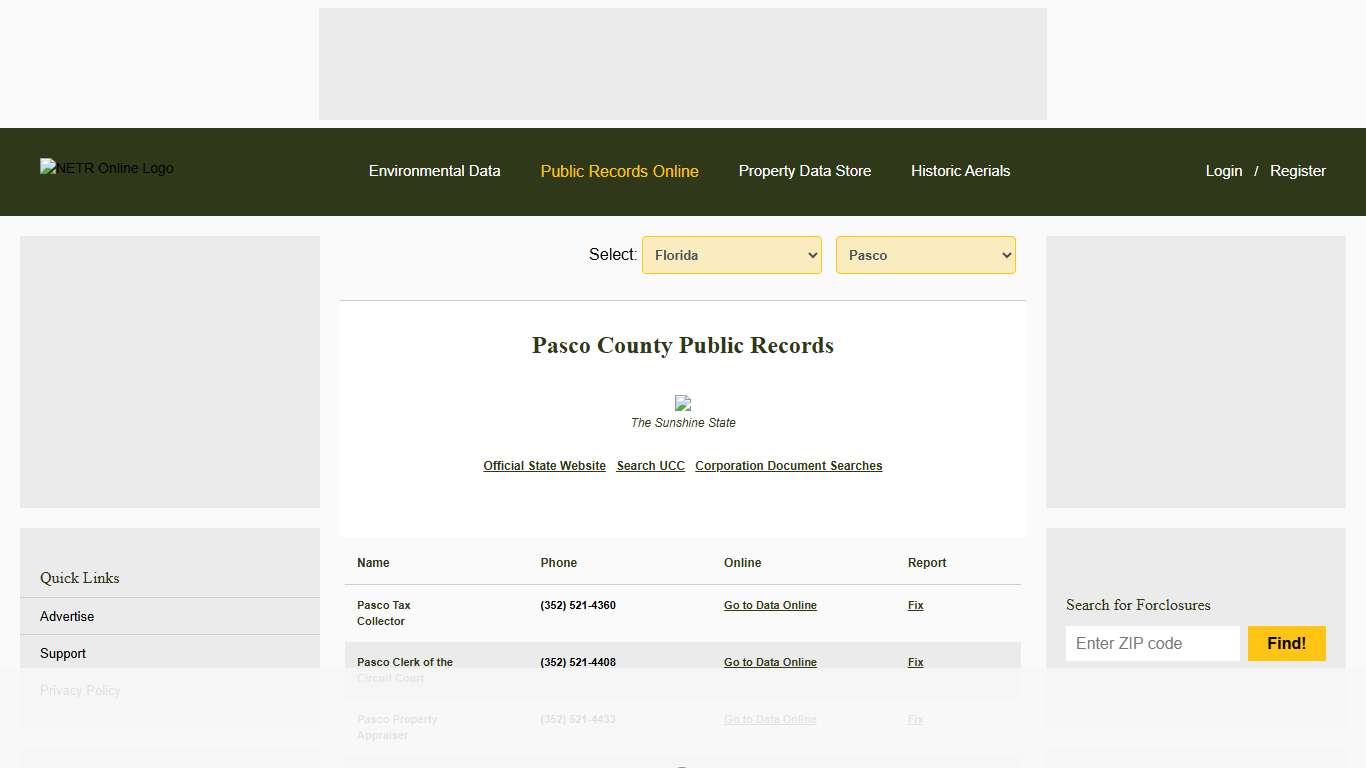 NETR Online • Pasco • Pasco Public Records, Search Pasco Records, Pasco Property Tax, Florida Property Search, Florida Assessor
